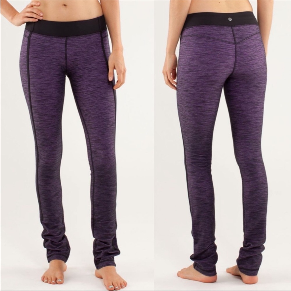 Lululemon Forme Pants Slub Denim Tender Violet Size 6 EUC